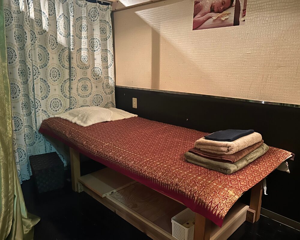 茨城県水戸市栄町・大工町のタイ古式マッサージ・さくらの施術室